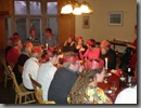 Christmas dinner with obligatory Christmas cracker hats