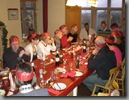 Christmas dinner with obligatory Christmas cracker hats